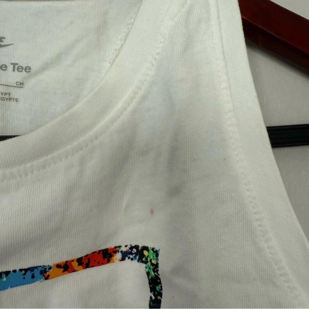 Nike white sports tank top Tee size S